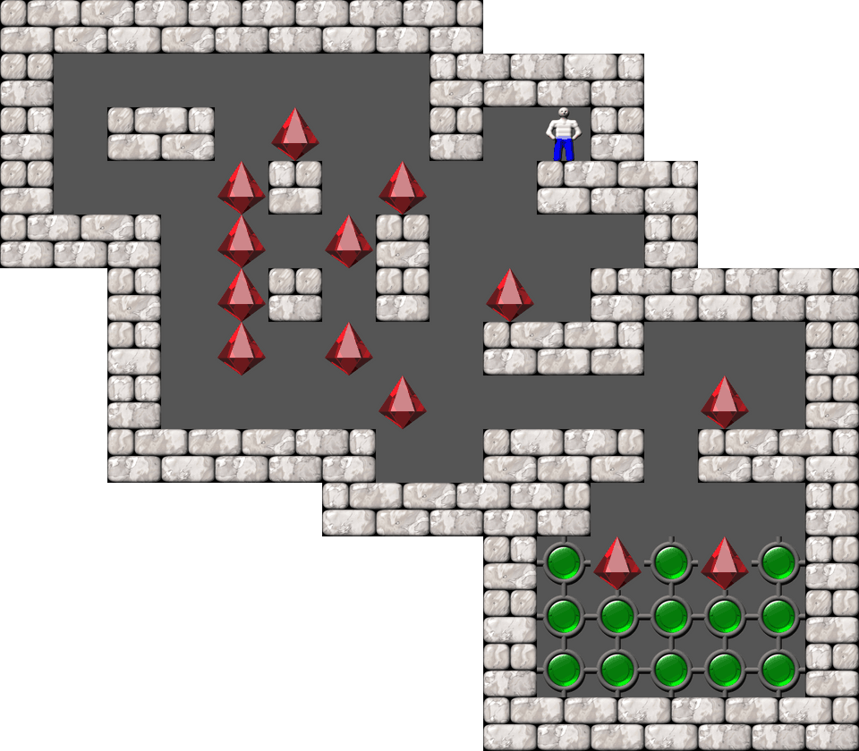 Sokoban Mass Remodel level 1383